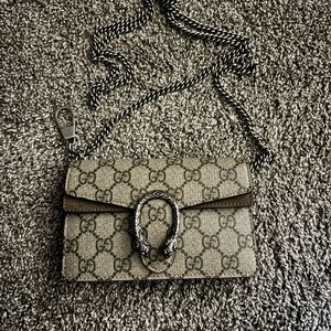 Gucci Beige/Brown Monogram Dionysus Crossbody Bag